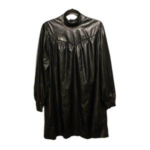 Women's XXL (2X) Black Faux Leather Long Sleeve Dress/Shirt/Top | Who What Wear